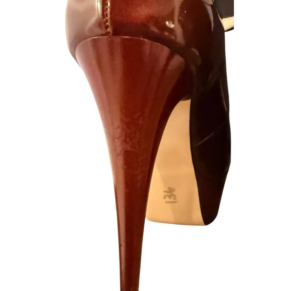 Women's Sexy Stiletto High Heels Ankle Strap Pumps Patent Leather Platform Shoes - Picture 5 of 5